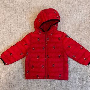 Baby Gap Disney Mickey Mouse Cold Control Lightweight Puffer Jacket Size 3 Boys